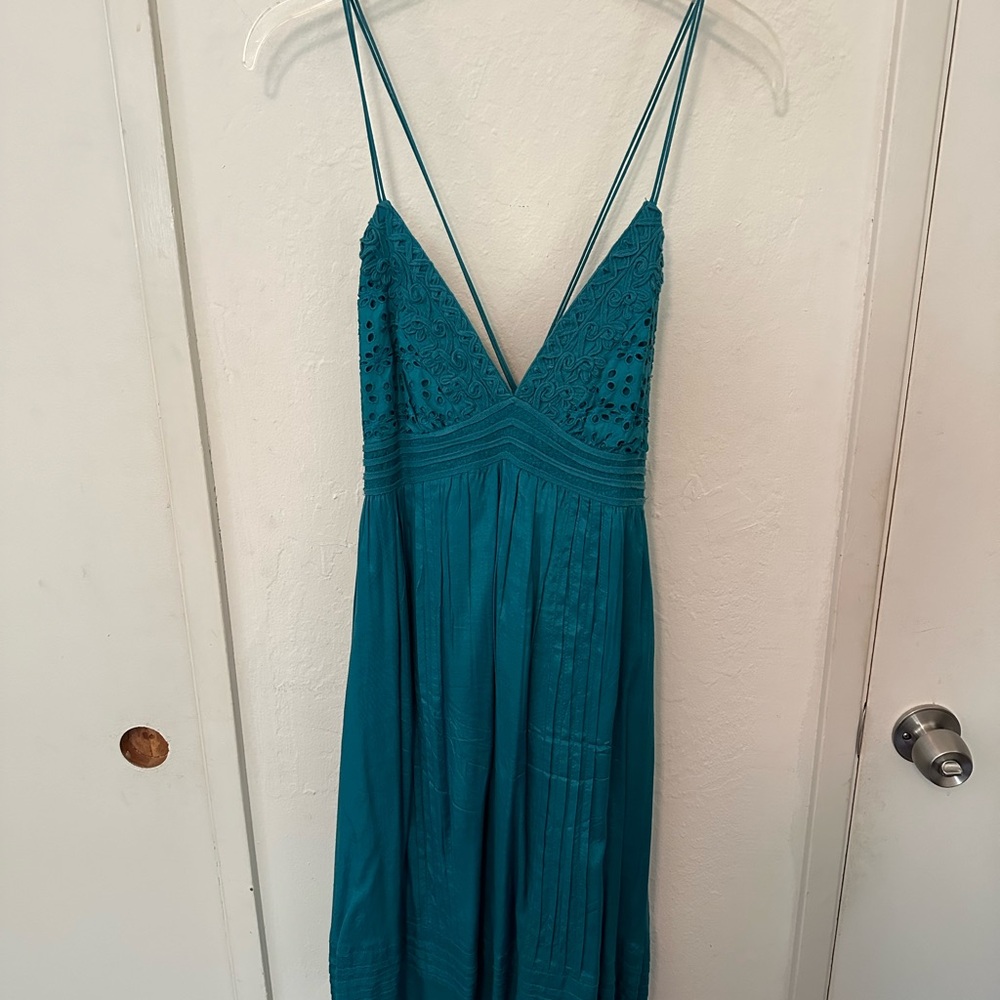 Teal Spaghetti Strap Sundress